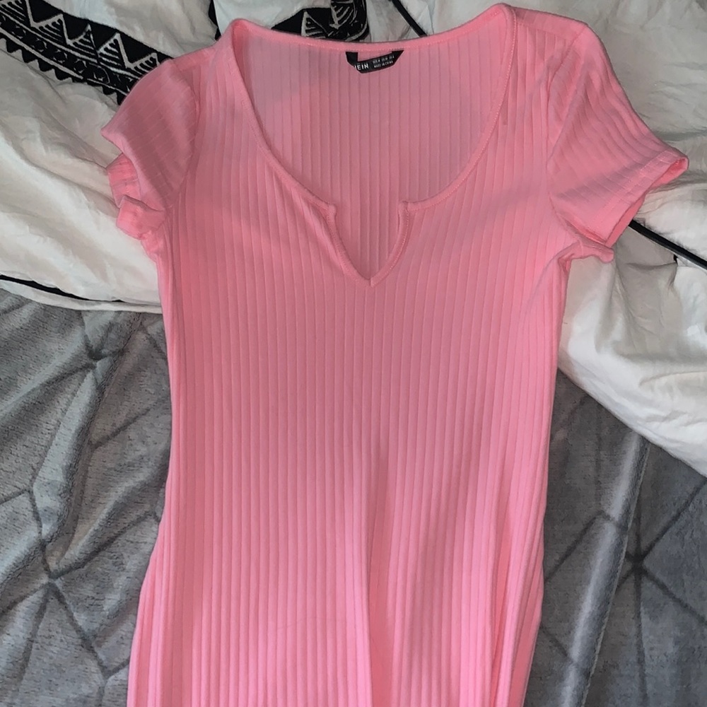 shein pink dress